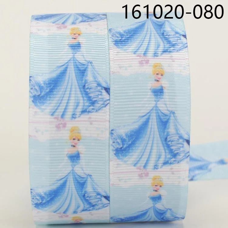 

NEW 50 yards Cinderella Princess ribbons printed grosgrain ribbon free shipping