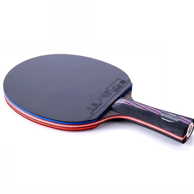 online WRB profissional de fibra de carbono raquete de tênis de mesa dupla face espinhas em borracha tênis de mesa longo ou cabo curto ping ping bat