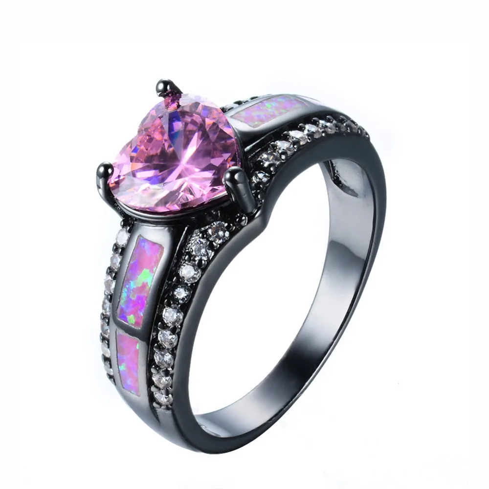 Sue Phil для женщин кольца Мода Сердце Кристалл женские обручальные кольца Прямая