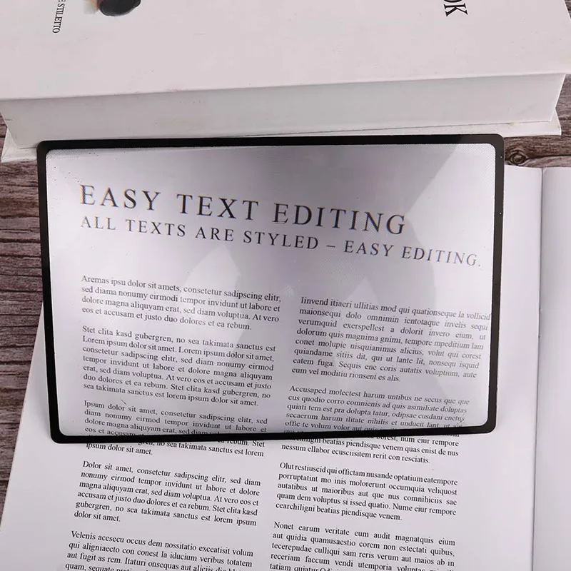 

X3 Book Page Magnification 180X120mm Convinient A5 Flat PVC Magnifier Sheet Magnifying Reading Glass Lens Freeshipping