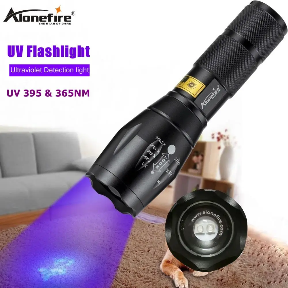 Goedkoop AloneFire E17 UV zaklamp Mini led zaklamp 365nm blacklight golflengte 395nm violet licht uv zwart licht torcia linterna