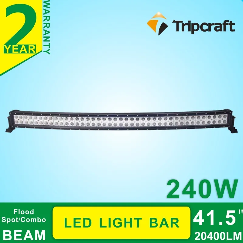 

41.5" 240W LED Light Bar Combo Beam Offroad 12V 24V Camper Tractor 4x4 Truck Trailer curved Off road Fog Driving car led