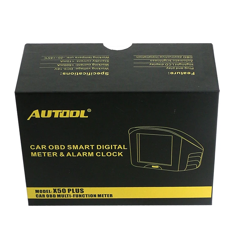 AUTOOL X50 Plus TPMS умный автомобиль OBD HUD Многофункциональный измеритель и Автосигнализация код неисправности скорость температура воды Дисплей AUTOOL