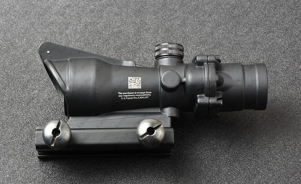 

Tactical ACOG style 4x32 Rifles scope with 20mm picatinny weaver rail mount base hunting shooting M5858