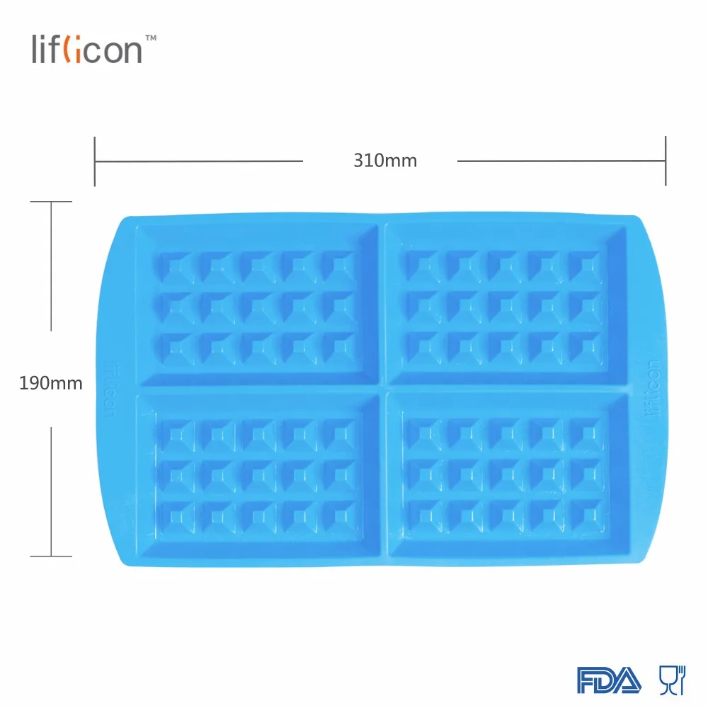 Liflicon силиконовая, для вафель формочка сковорода микроволновая печь для выпечки печенья противни для пирожных Bakewares кухонные принадлежности, аксессуары