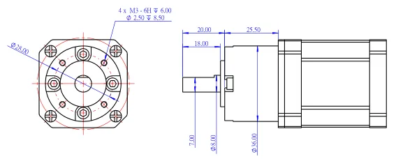 42BYG Geared Stepper Motor1