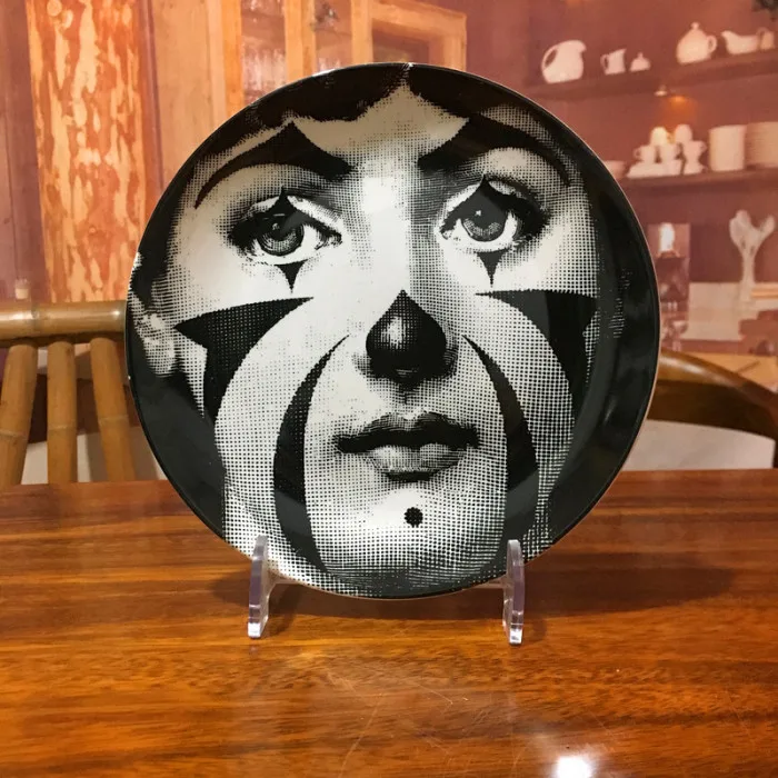 Винтаж rosenthal Piero fornasetti принты в пластины наволочка для подушки, накидка художественная тарелка Wall art спальня для дома, кафе, тонкая работа; модный Декор - Цвет: 9