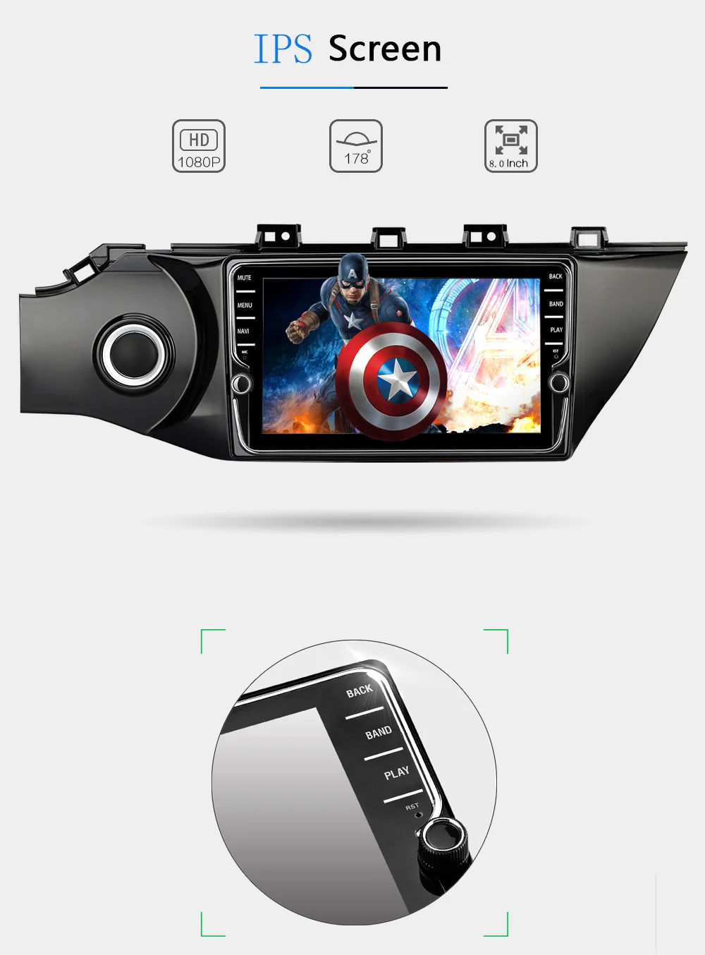 Sale Funrover IPS Android 8.0 2 din car dvd for kia k2 rio 2016 2017 multimedia radio tape recorder audio stereo wifi video player fm 11