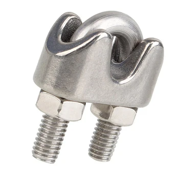 

2Pcs Wire Rope Clip 304 Stainless Steel Cable Saddle Clamp Fastener M6