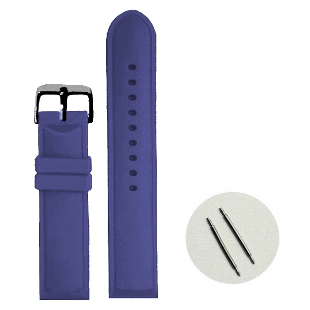 

20mm Dark Blue Color Silicone Jelly Rubber Unisex Ladies Men Watch Band Straps WB1087N20JB