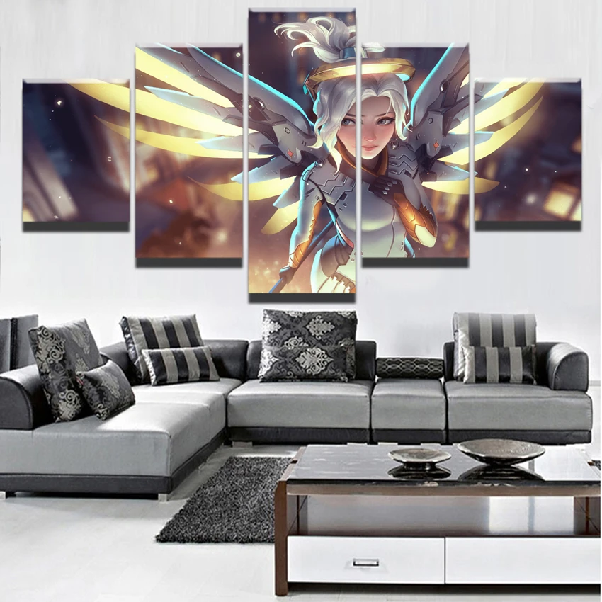Картина на холсте Настенная картина Декор для дома гостиная игра Angel Girl Постер 5