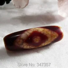 AA старый Тибет ДЗИ бусины россыпью Подвеска 30x10 мм с одним глазом узор Красный цвет бусины в тибетском стиле бусины для изготовления бижутерии