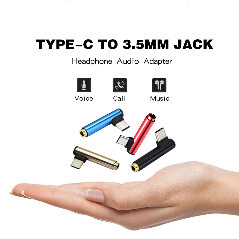 

Type C to 3.5mm jack Aux Jack Audio Adapter For Xiaomi 9 Huawei P30 pro Oneplus 7 Audio splitter Adapter USB C Headset Adapter