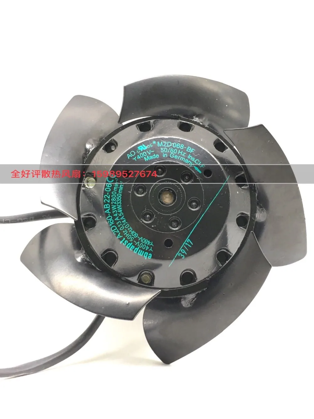 Ebmpapst A2D160-AB22-06 вентилятор охлаждения для сервера AC 400V 50/60Hz 4-проводной Ebmpapst A2D160-AB22-06 вентилятор охлаждения для сервера AC 400V 50/60Hz 4-проводной