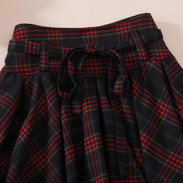 S-2XL, 5 цветов, форменная юбка для женщин, модная клетчатая юбка в консервативном стиле для студенток, милые повседневные японские плиссированные мини-юбки с поясом