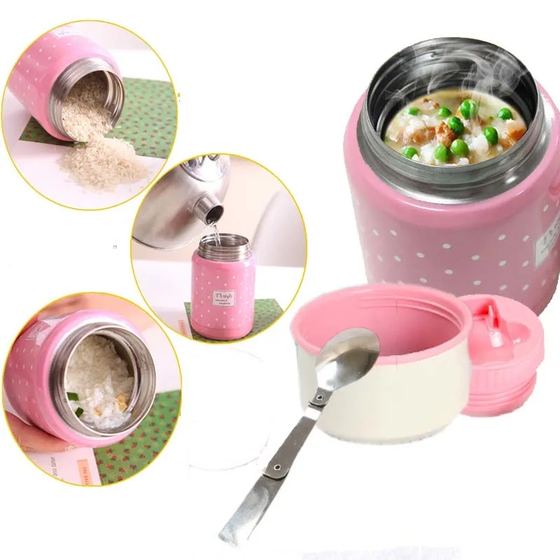 

Thermos Lunch for Soup kids thermos mug Food Storage Container 350ml Leak-Proof Portable Stainless Steel 304 Thermal Lunch Boxs