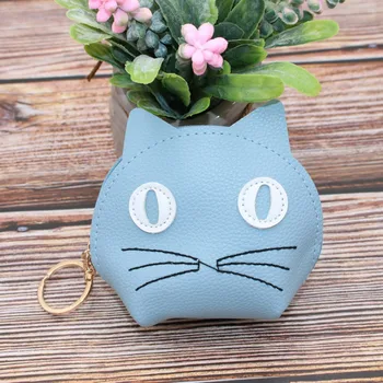 

Hot Selling Wallet Keychain Set Hand Holding Cartoon Cats Wallet Butterfly Keychain for Women Car Phone -B5
