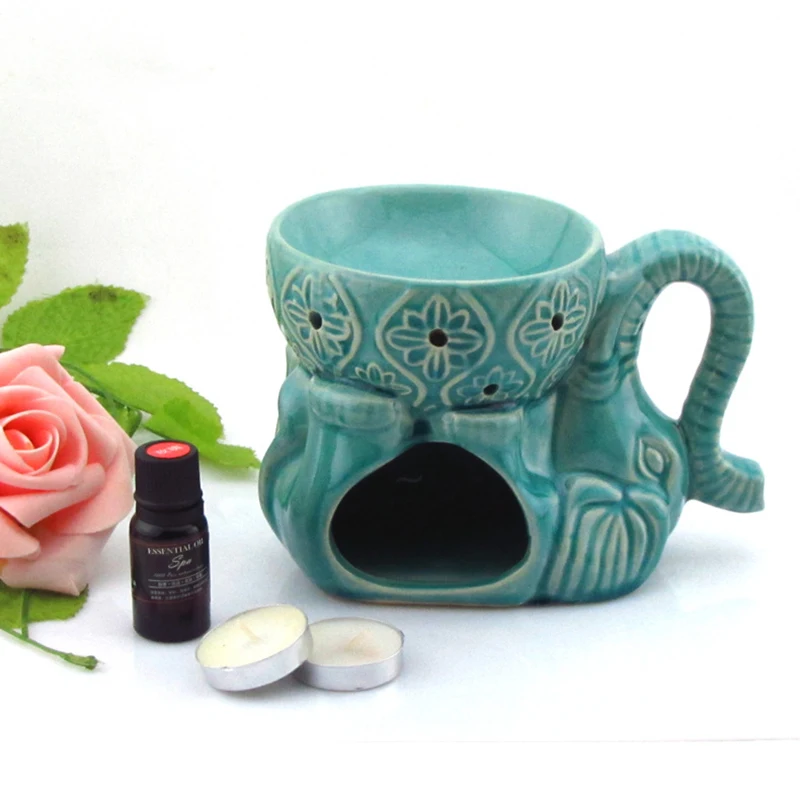 Elephant Pottery Large Capacity Incense Lamp Oil Furnace Aromatherapy