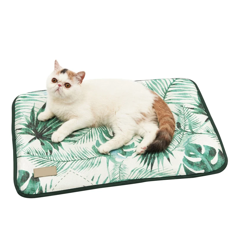 

Ice Silk Pet Dog Summer Cooling Mat Cat Dogs Floor Mats Blanket Sleeping Bed Cushion Cold Pad Washable Support 4 Size