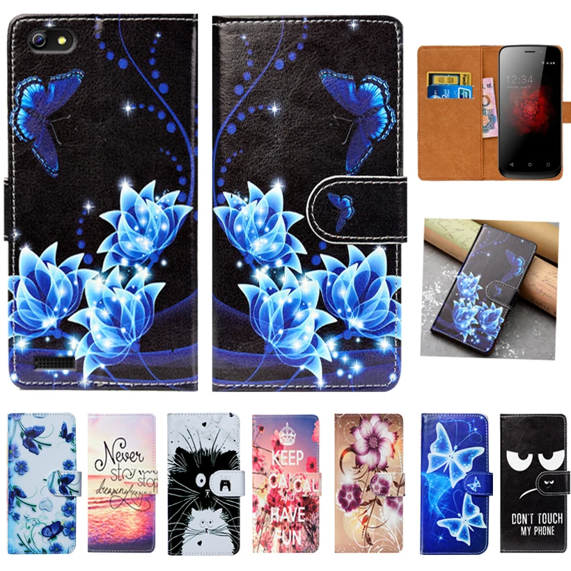 

For DEXP B245 Case High Quality Pu Leather 4.5" Print Flip Wallet Case Cover For DEXP B245 Book Case