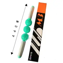 Для тренажерного зала массажный ролик для йоги прилипает к телу расслабляющий массаж инструмент валик для мышц палочки с 3 точечный из серебряные браслеты