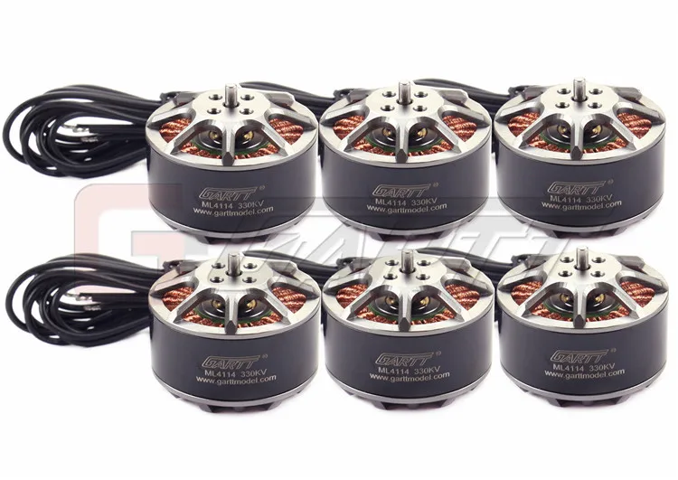 GARTT 6 X ML 4114 330KV бесщеточный двигатель для мультироторного квадрокоптера Hexa DJI S800 RC
