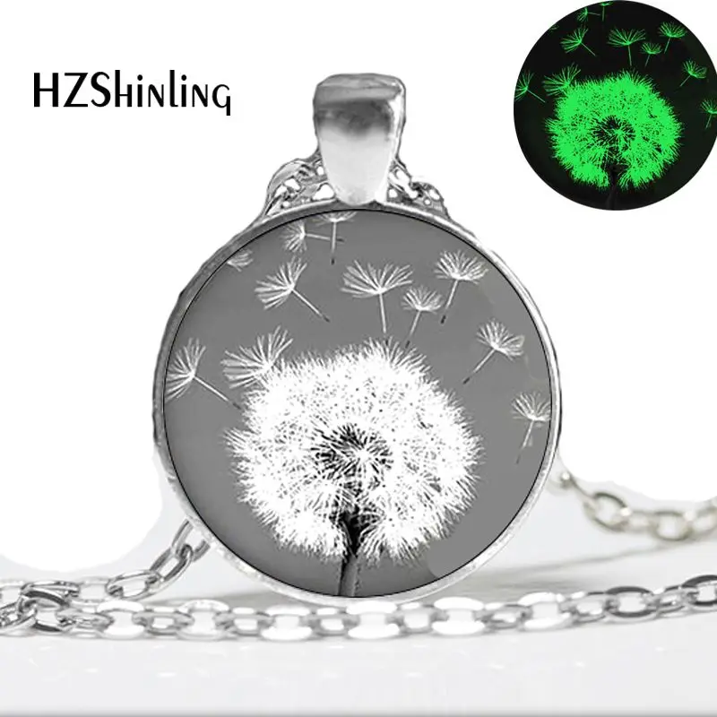 Кулон в виде одуванчика светящийся темноте|glow in the|glow necklacedandelion pendant |