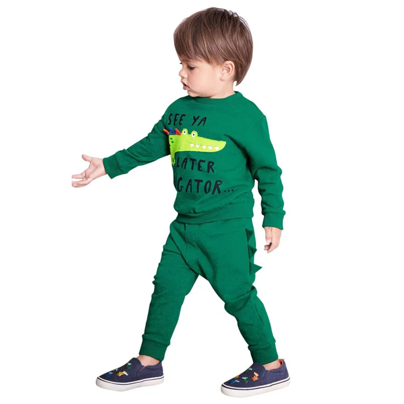 Новый StyleInfant с героями мультфильмов для маленьких девочек и мальчиков письмо Топы; футболка; Свитшот брюки наряды комплект vestido реквизит QC3