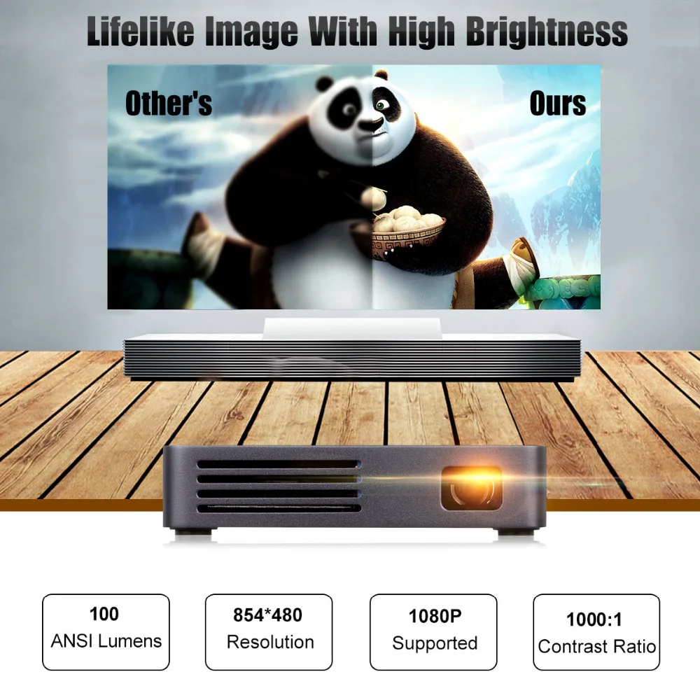 Exquizon P8I DLP mini projector Android 7.1 OS 1GB+8GB Bluetooth 4.0 Pico Pocket HD Portable DLP projector 1080p home theater  (17)