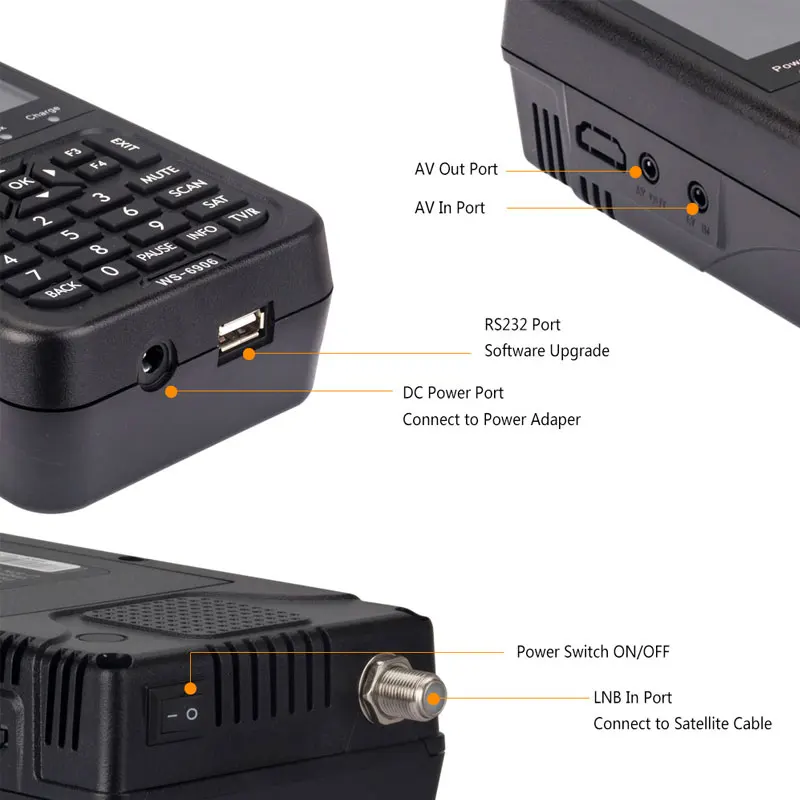 Спутниковый мини счетчик Satxtrem Satlink WS 6906 Sat V8Findermini Dgital DVB S2 FTA Receptor поддержка