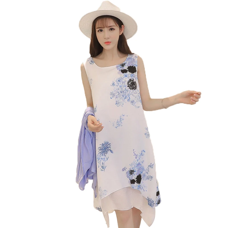 

Flower Print Maternity Clothes Novelty Pregnancy Dress Chiffon Loose Maternity Clothing Of Pregnant Women Plus Size 3XL 4XL