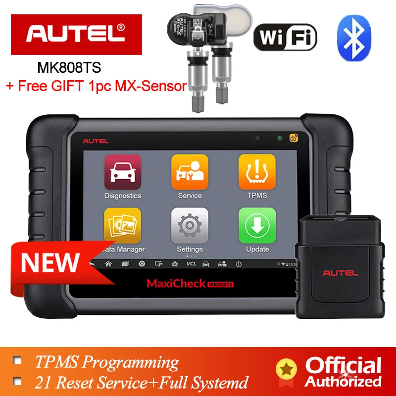 

Autel MaxiCheck MK808TS MX808TS OBD2 Diagnostic Tool ODB2 scanner automotive code reader TPMS programmer IMMO DPF PK MK808 TS608