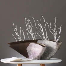 Большая Смола креативная абстрактная Ретро ваза для цветов горшок винтажная статуя домашний декор ремесла украшение комнаты офисная ваза Статуэтка из смолы