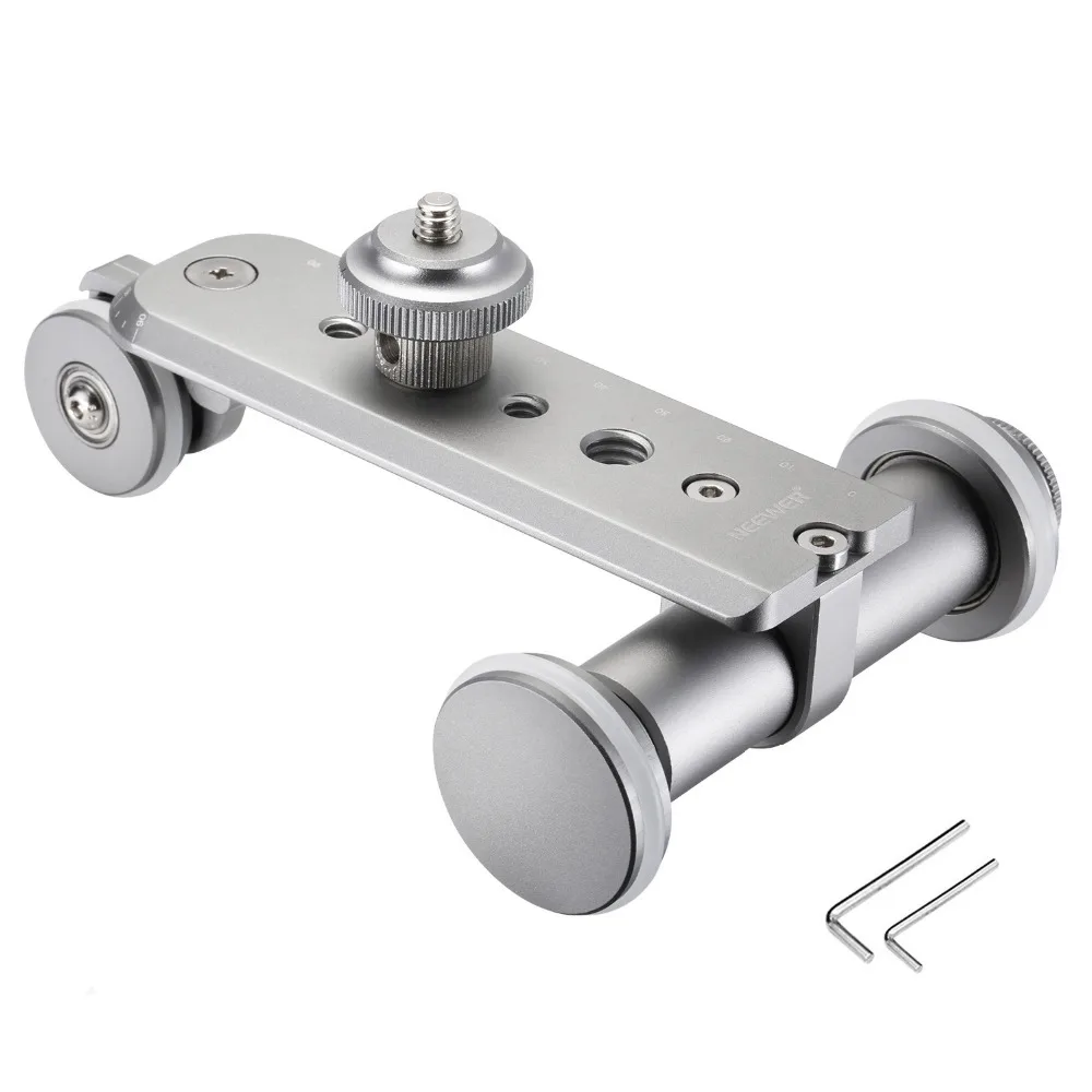 Neewer Aluminium Alloy 3 Wheel Mini Motorized Electric Video Track Rail