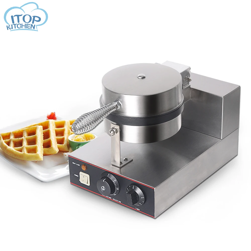 

Waffle Machine Stainless Steel Electric Waffle Baker Non-stick Commercial Waffle Iron Maker Cake Oven EU/UK Plug Baking Tool
