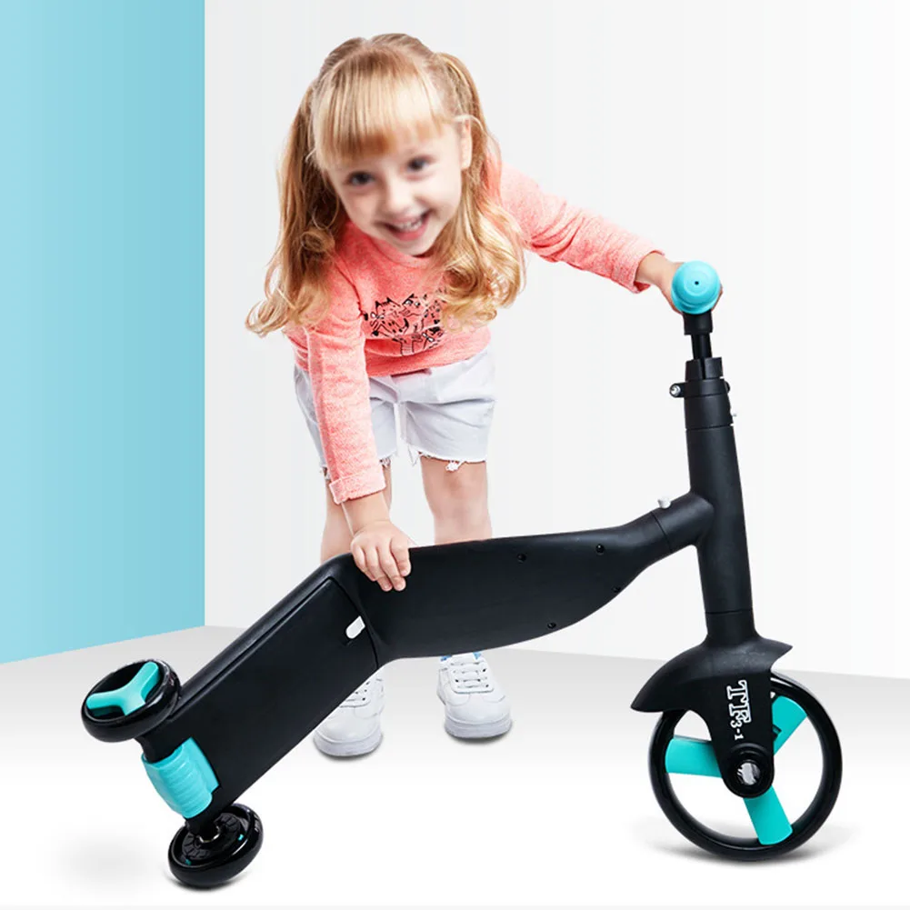 3 в 1 Kick скутер костюм для детей от 1 до 10 лет регулирующая рукоятка детский скутер флэш колесные скутеры с безопасной Складной скутер