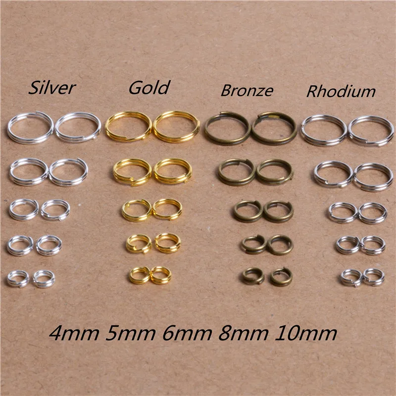 1000 Pcs 6Mm Rhodium Plated Open Jumprings Jump Ring Diy Metal Bracelet Necklace Jewelry Jewelry Components