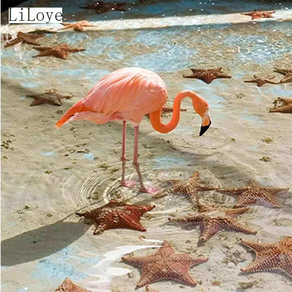 

LI LOYE DIY Diamond Painting Cross Stitch Flamingo Needlework Home Decor Full Rhinestone Mosaic 5D Diamond Embroidery Icon R1135