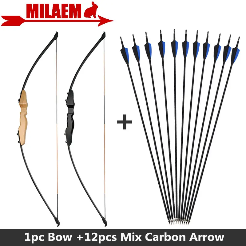 Archery Hunting Carbon Fiber Arrow Replaceable Tips Compound Bow Recurve Longbow