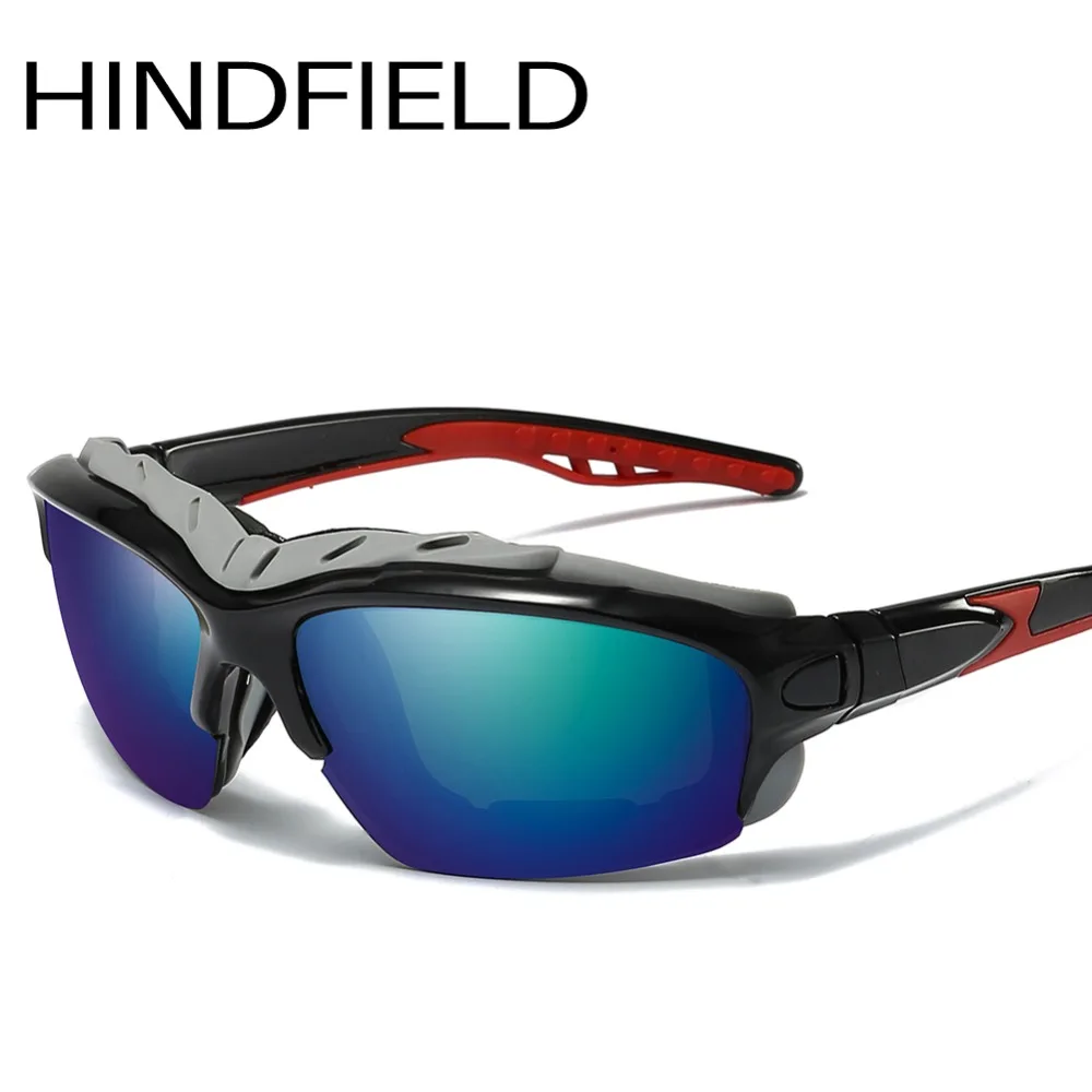 

Hindfield Fashion Man Goggles Sports Sunglasses Polarizing Glasses for Men Semi-rimless Reflective Mirror Sunglasses O251