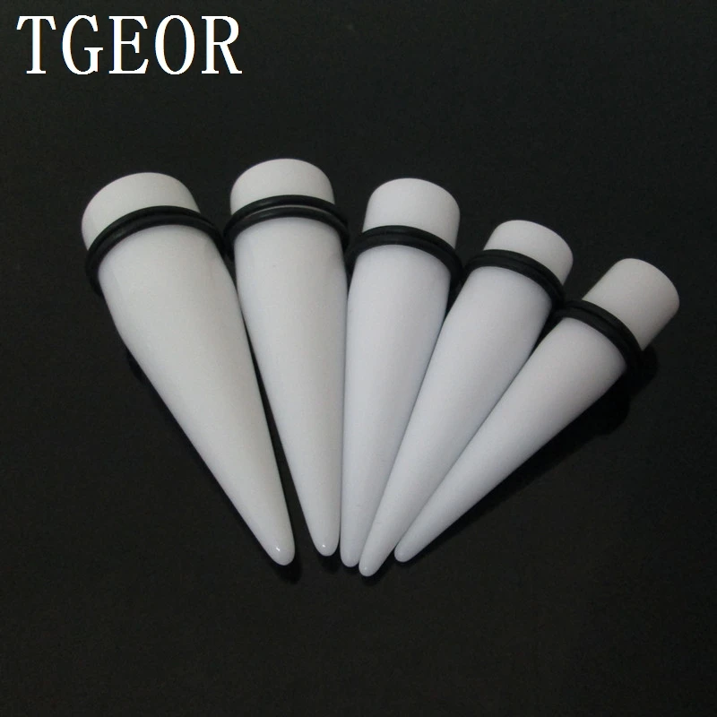 Hot wholesale fashion mixed 5 gauges big size piercing ear expander 100pcs large gauges acrylic