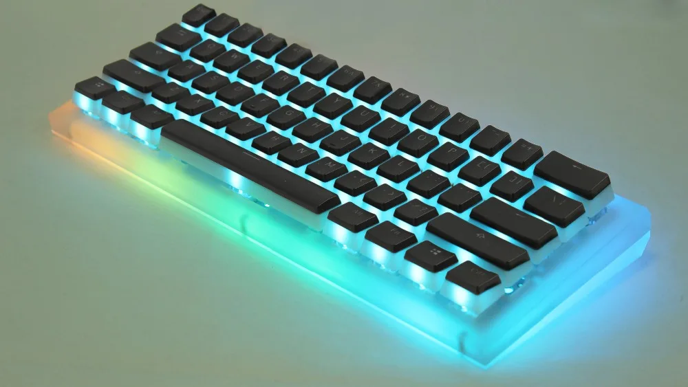 YMDK алмаз 60 полный комплект ЧПУ акриловый корпус пластина QMK PCB Underglow RGB для 60% ANSI механическая клавиатура