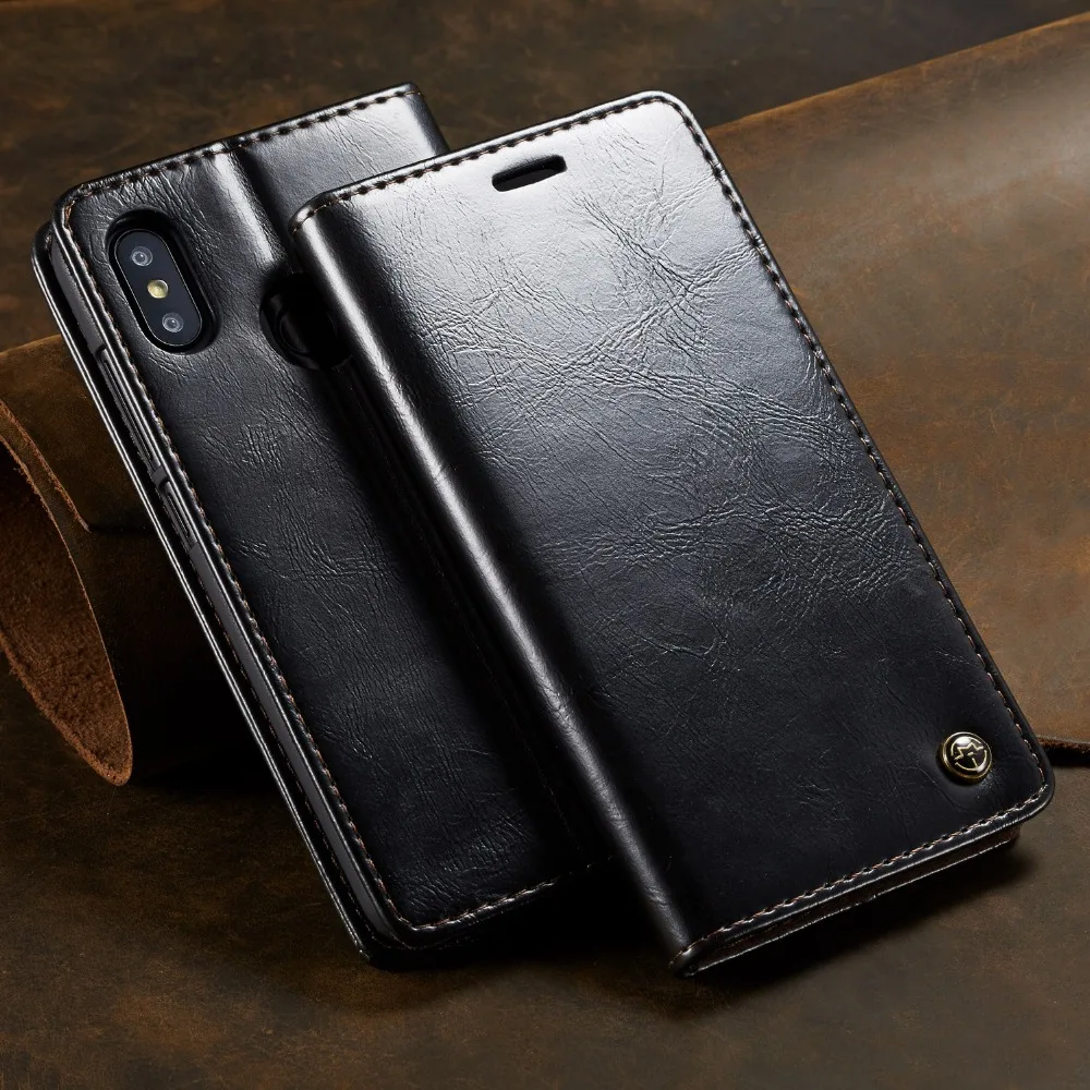 Magnetic Wallet Phone Case For Xiaomi Mi8 Flip Leather Cover XIAOMI Redmi 6 6A Note Pro Card Slots Stand Fundas Capa | Мобильные