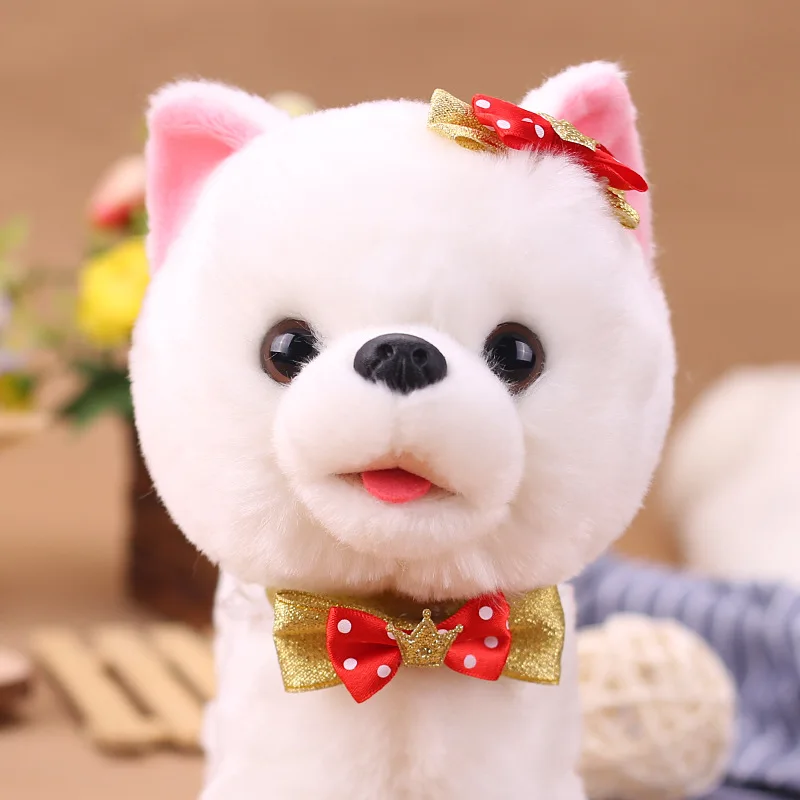 Robot Dog Sound Control Dog Electronic Interactive Dog Plush Toys Walk Bark Music Teddy Toys For Children Birthday Gifts