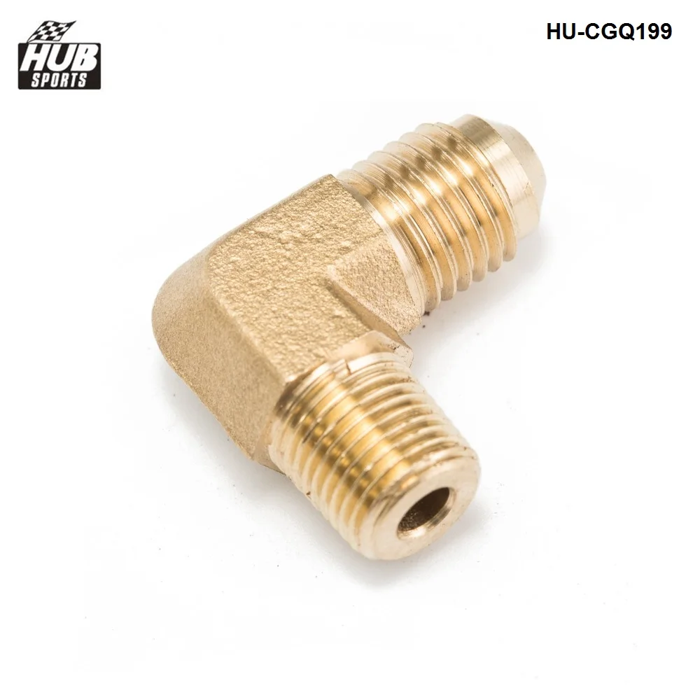 Латунный наконечник наконечника 90 градусов 1/8 &quotNPT * AN4 шланг ID для турбо масла