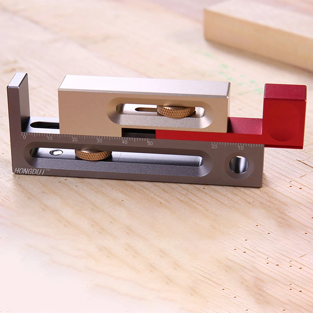 

Saw Table Saw Slot Adjuster Mortise and Tenon Tool Movable Measuring Block Length Compensation Woodworking Tools