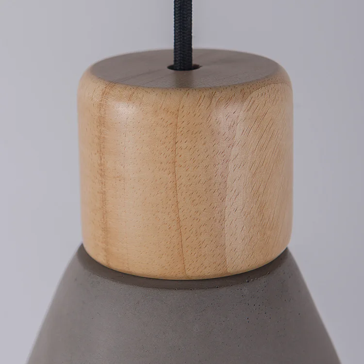 Nordic Ash Wood Cement Pendant Lamp Modern Concret Red Blue Black Gray Cement Pendant Light Drop Home Light Vintage Dining Room Lamp (7)