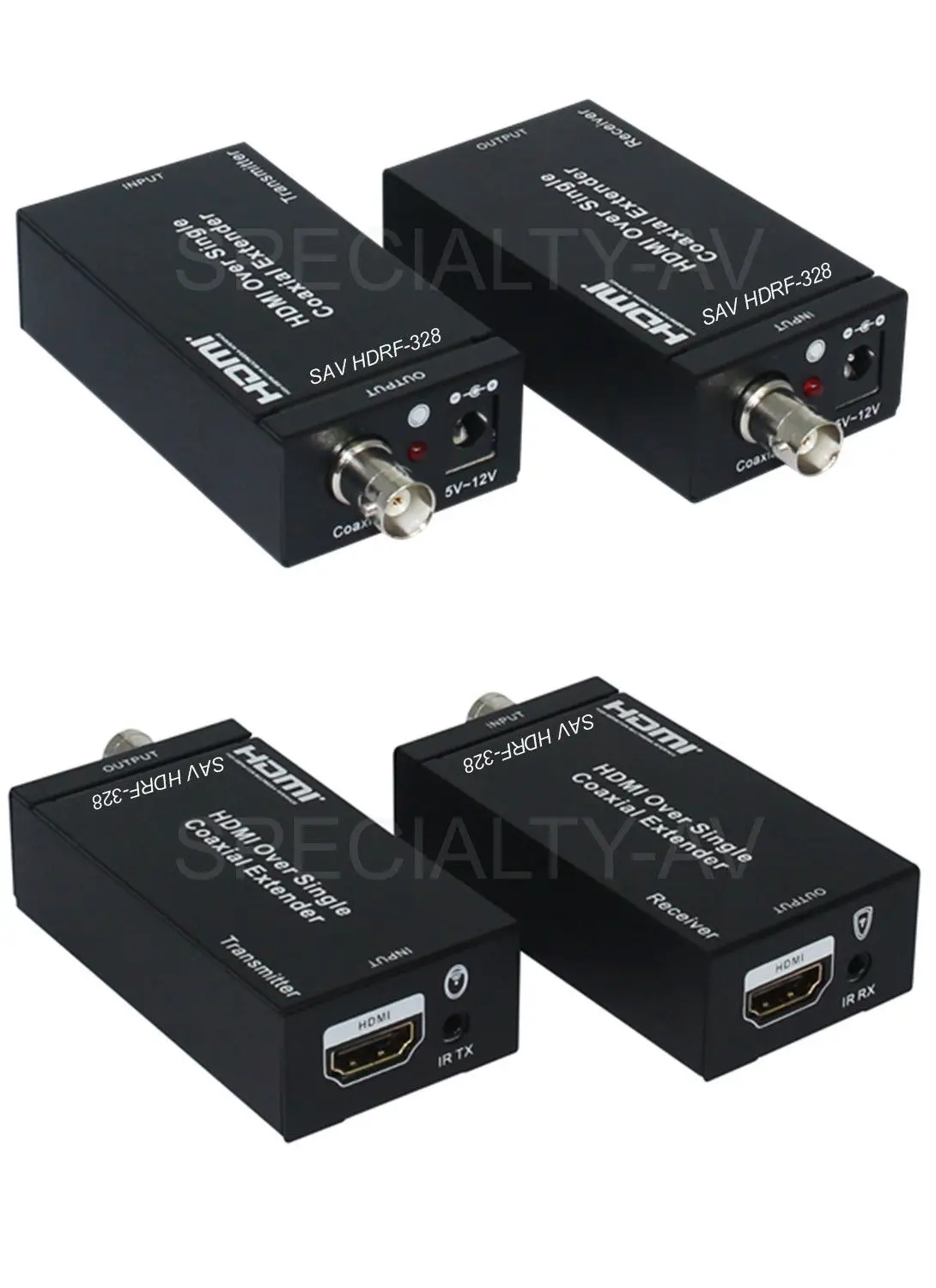 dynamisk konsulent sjældenhed HDMI + IR over single 75ohm RG6 U Coax Cable Extender Balun Sender Receiver  BNC _ - AliExpress Mobile