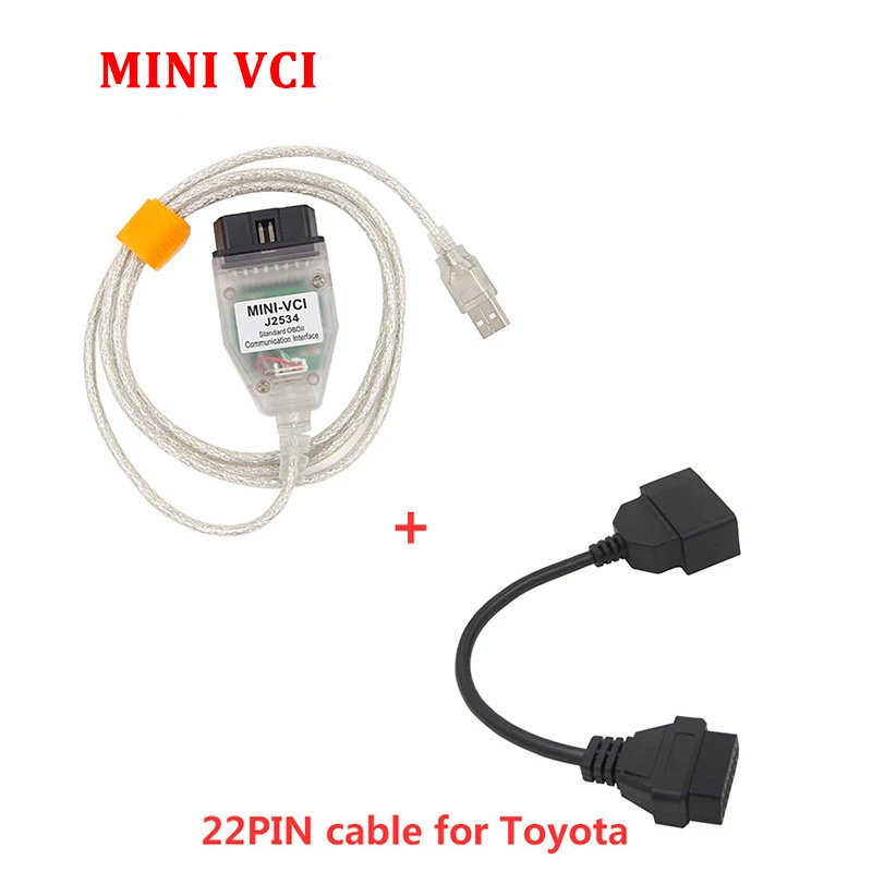 Диагностический мини-разъем V13.00.022 для Toyota/Тис TechstreamOBD2 usb-кабель OBD2 автомобильный диагностический FT232RL чип J2534 для Toyota 22PIN для 16PIn - Цвет: Mini Vci 22PIN CABLE