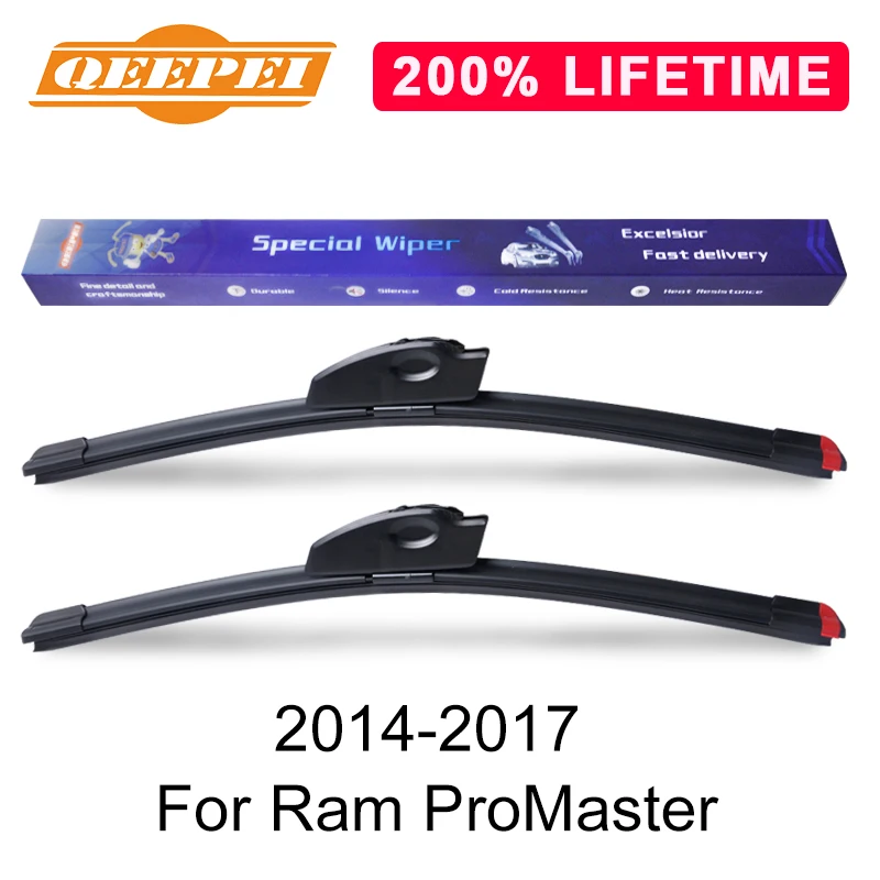 QEEPEI Replace Wiper Blade For Ram ProMaster 2014 2017 Silicone Rubber
